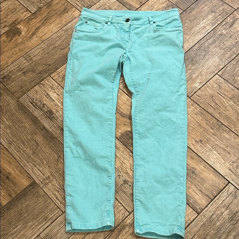 Brunello Cucinelli Turquoise Slim Fit Straight Low Waist Jeans 42/6